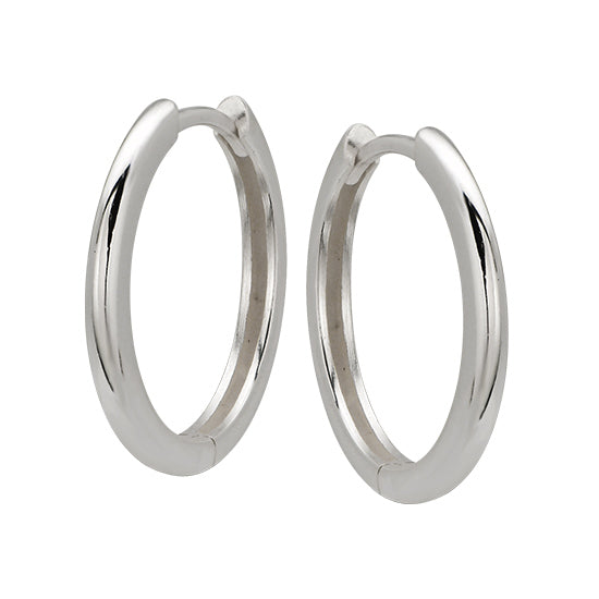 Medium Hoop Earrings in Silver