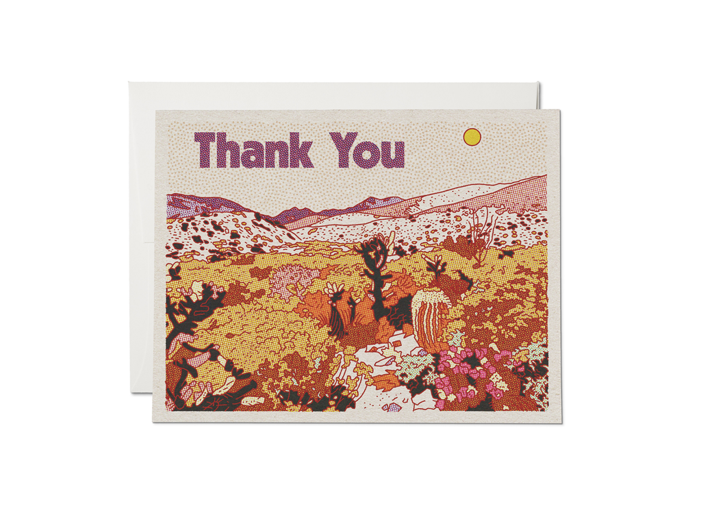 Desert Thanks thank you greeting card