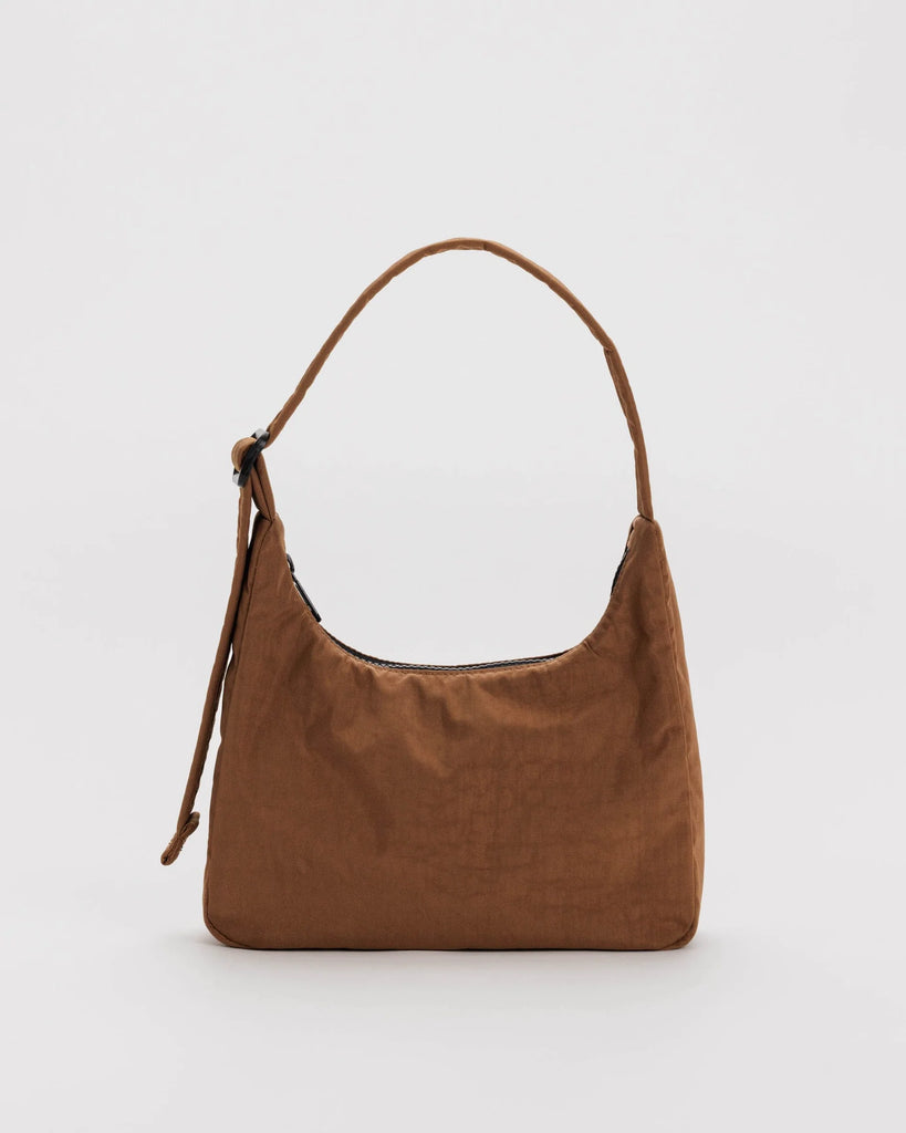 Nylon Mini Shoulder Bag - Brown