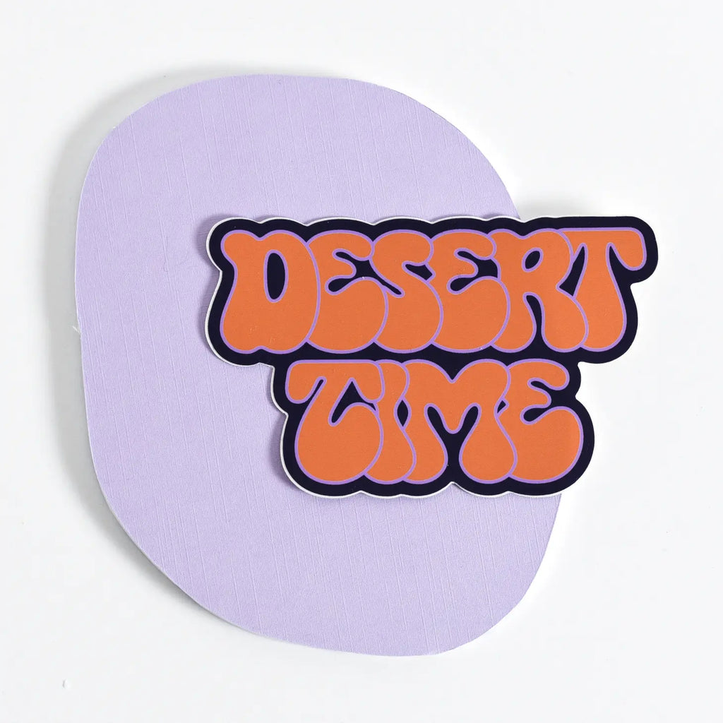 Desert Time Retro Sticker- orange