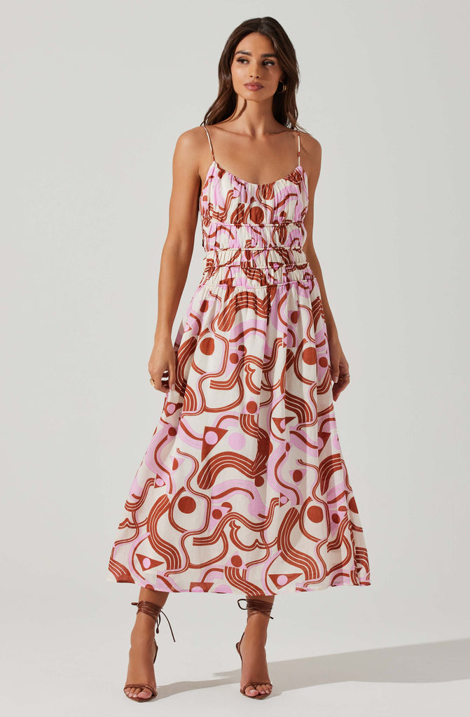 Suzie Abstract Midi Dress