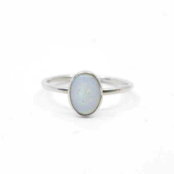 Gemstone Opal Silver GARDEN STONE STERLING SILVER AUSTRALIAN WHITE