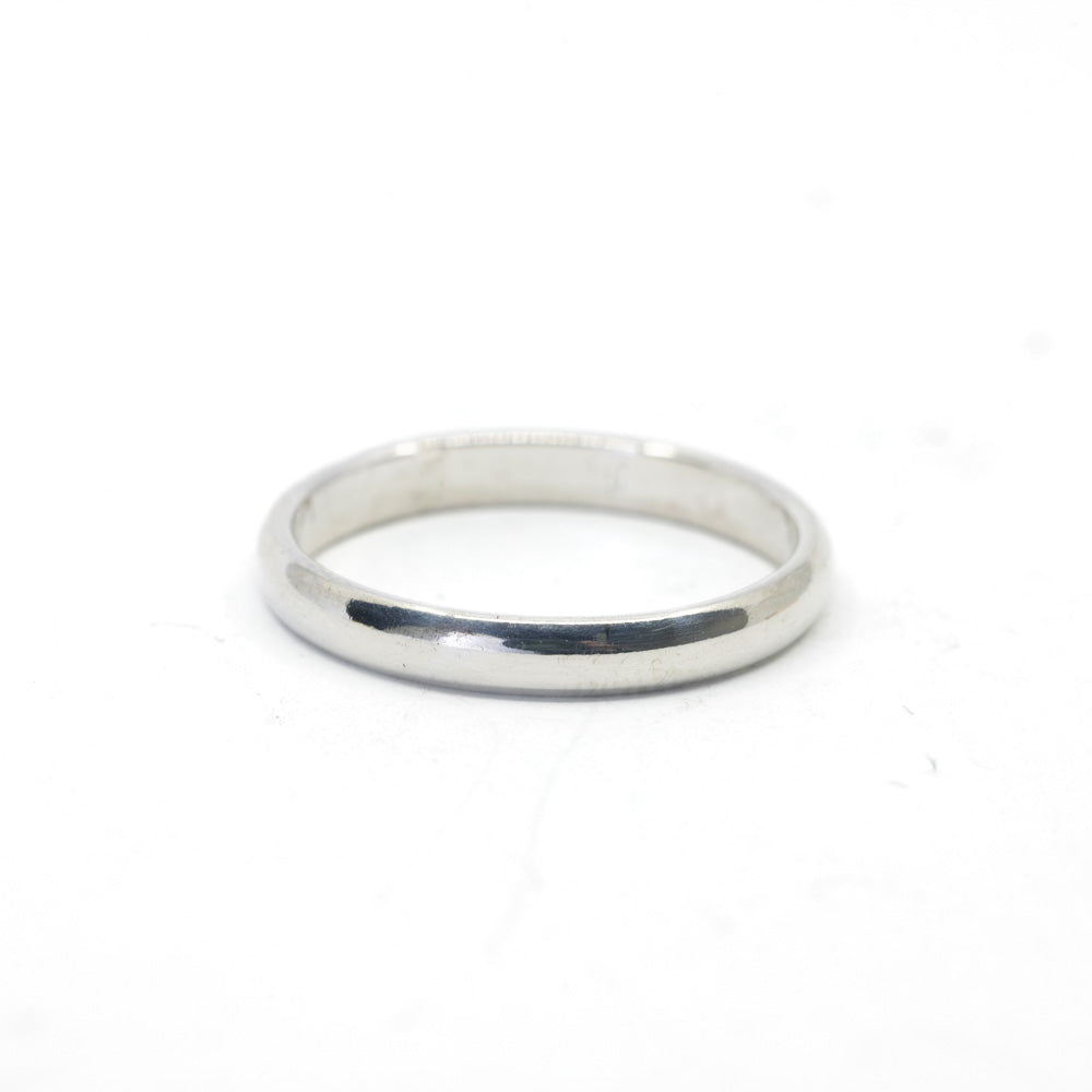 Thick Half Round Stacking Ring in Silver