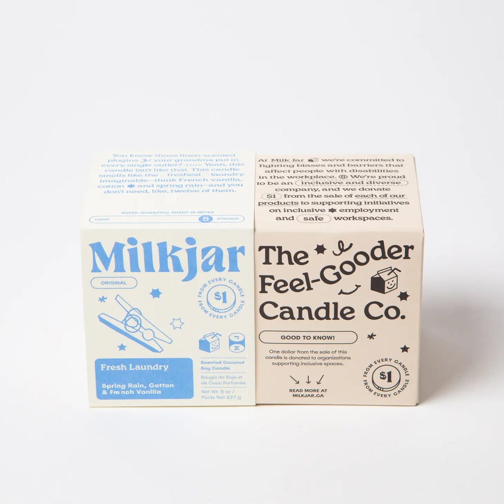 Milk Jar- Fresh Laundry candle