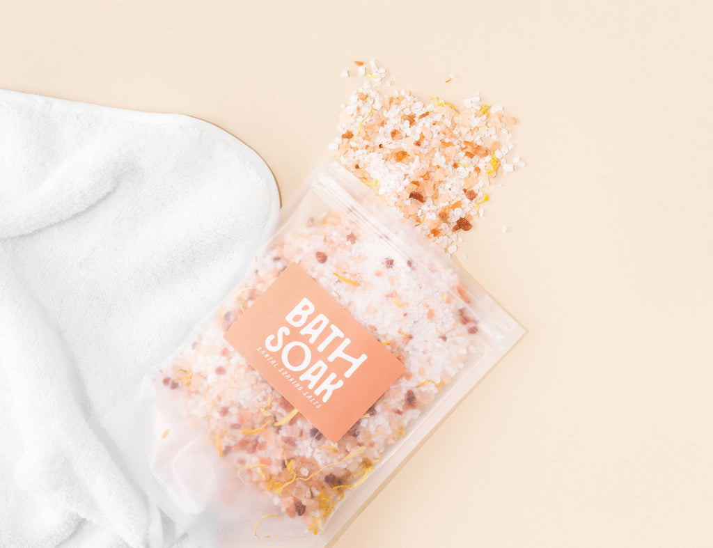 Bath Soak Pouch - Himalayan and Dead Sea salt: Santal
