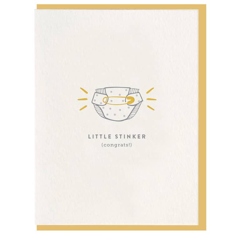 Little Stinker - Letterpress Card
