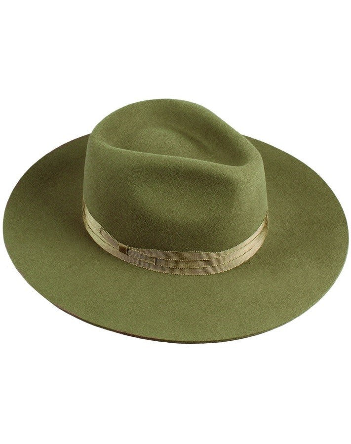 Classic Fedora Hat in Olive