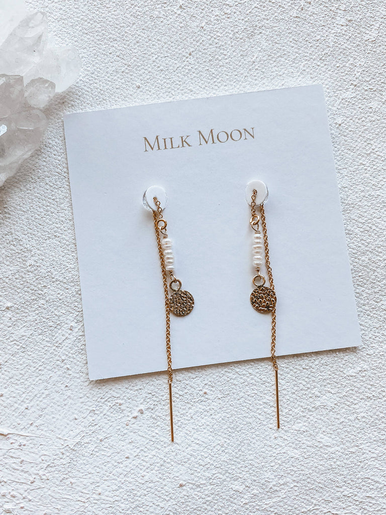 Pearl Chain Earrings