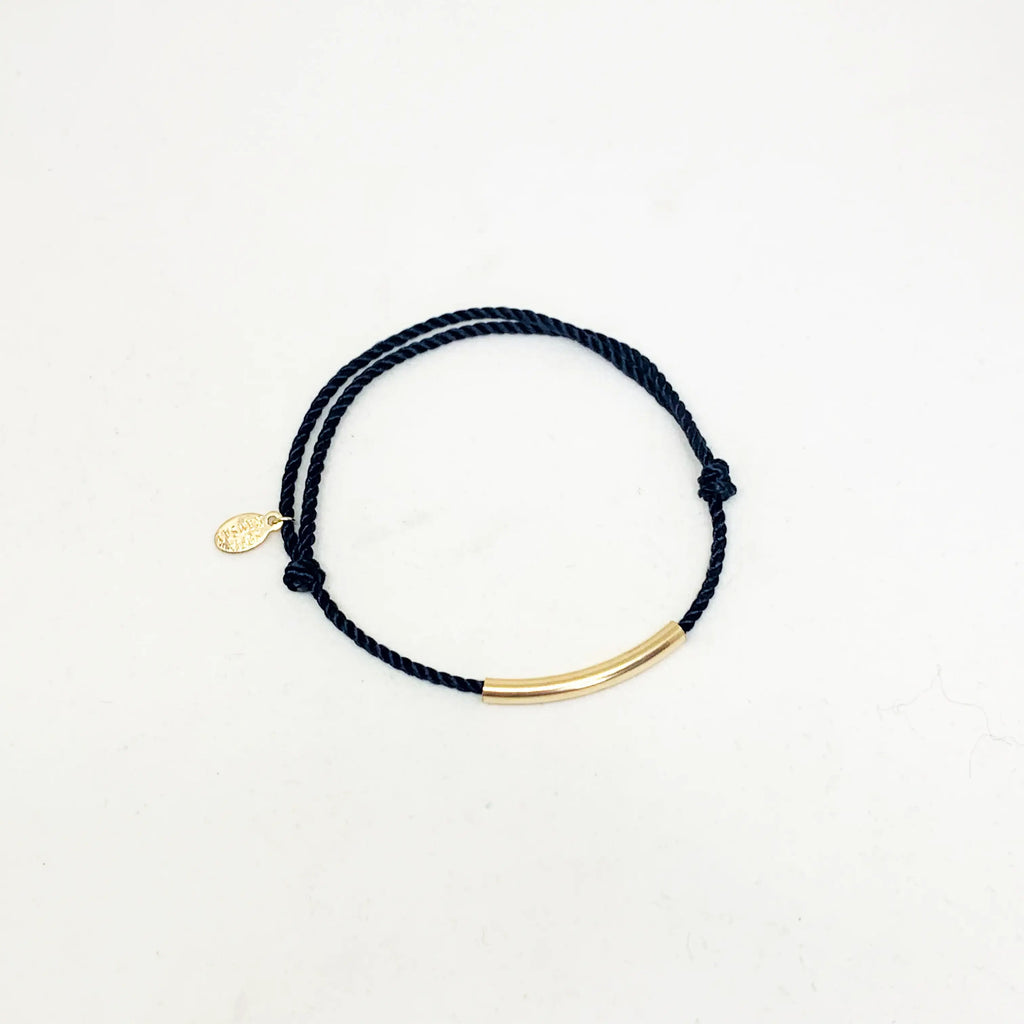 Sailor Adjustable Rope Bracelet with Gold Filled Accent