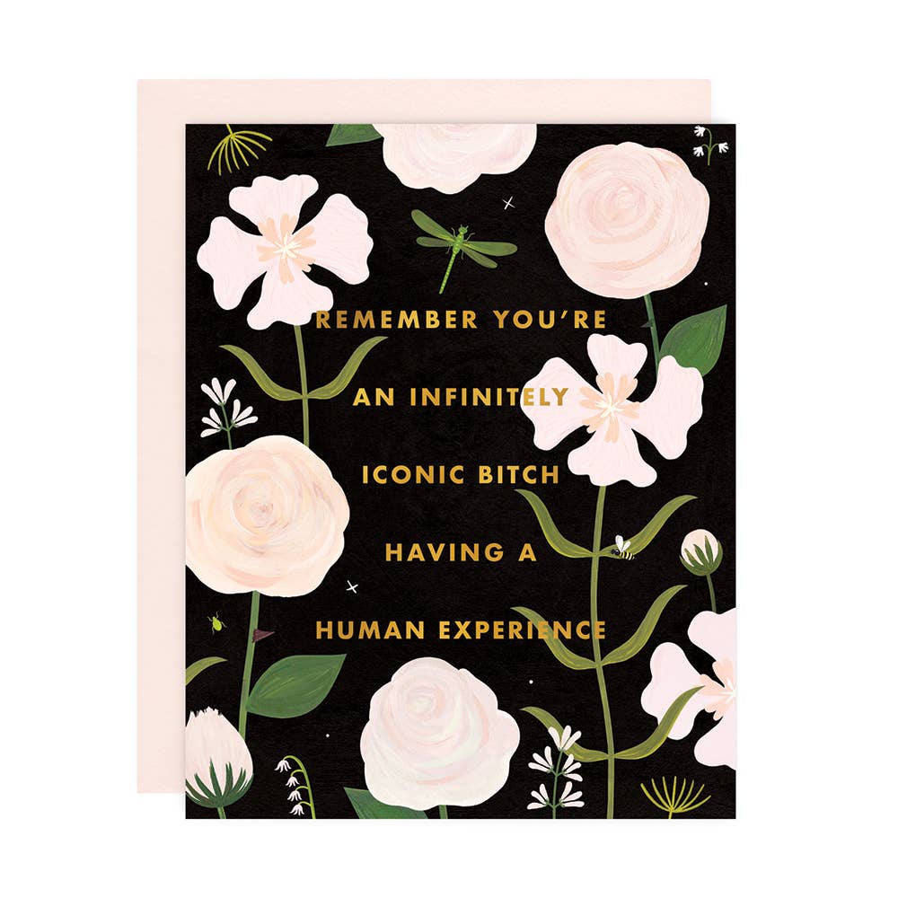 Infinitely Iconic Bitch Greeting Card (gold foil)