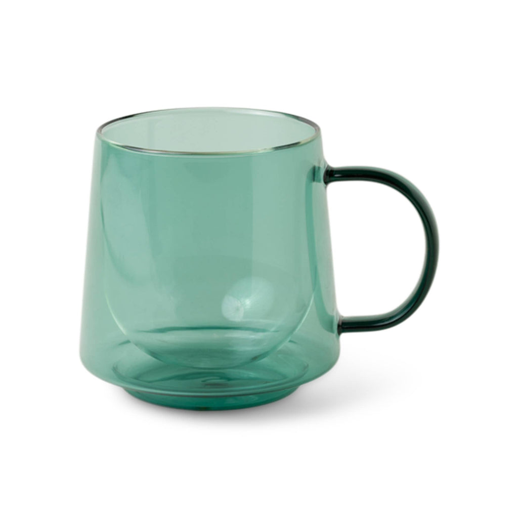 Double Walled Glass Mug - Dark Teal