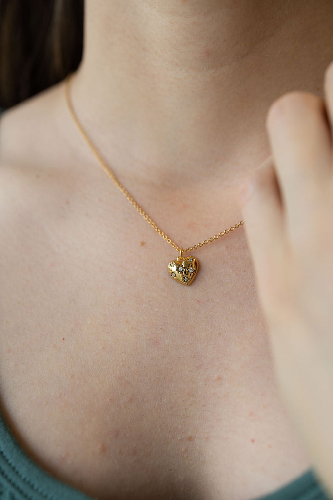 Heart Amulet Necklace in Gold