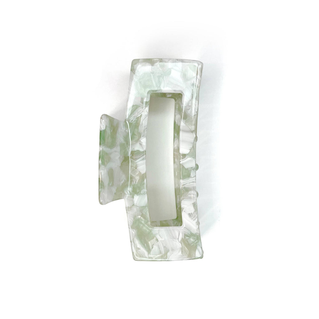 Eco-Friendly Mint Rectangular Claw Clip