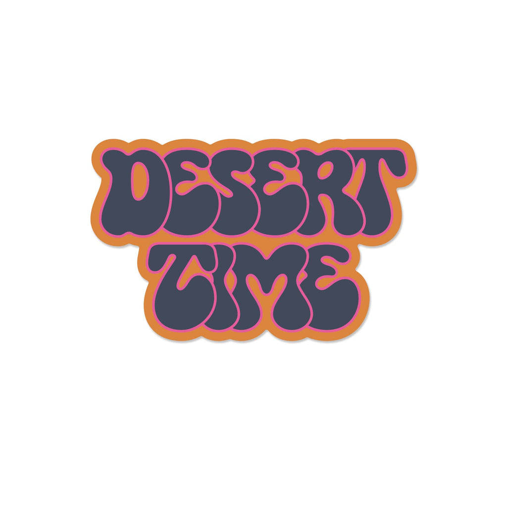 Desert Time Retro Sticker - navy