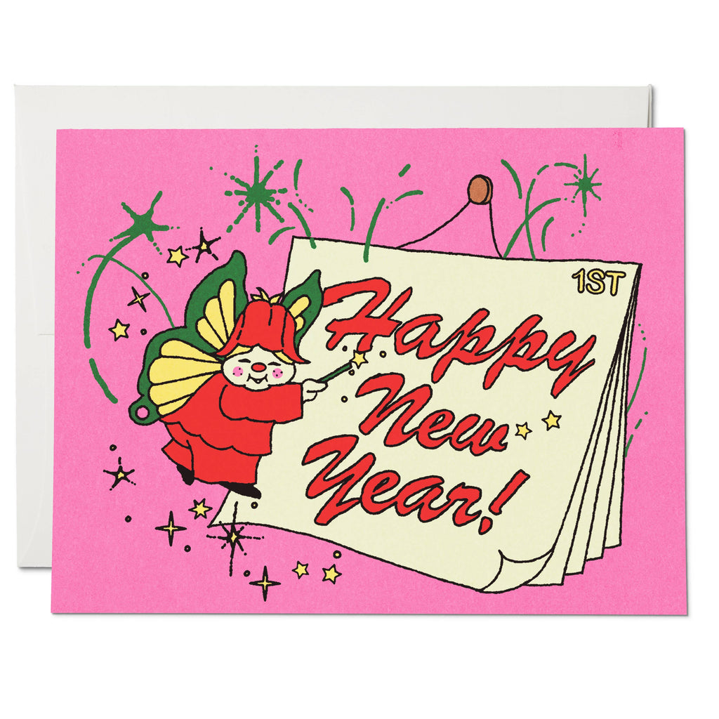 New Year Fairy holiday greeting card