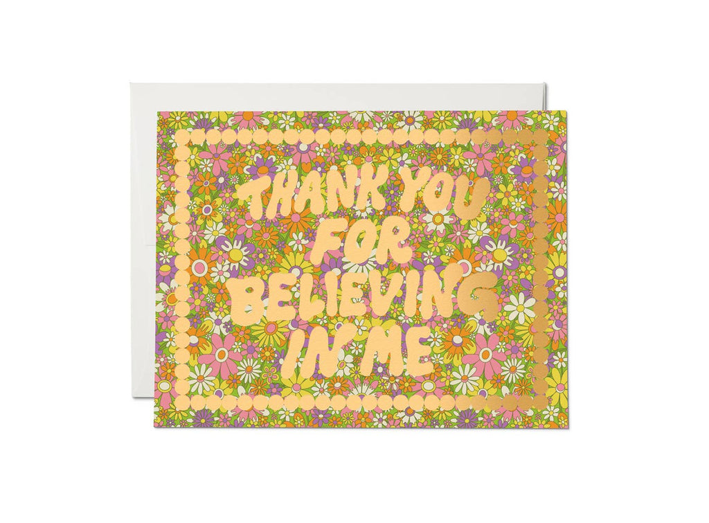 Believe in Me thank you greeting card
