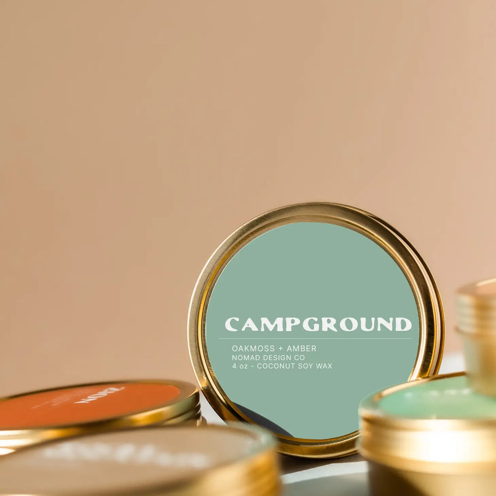Campground Travel Tin Candle