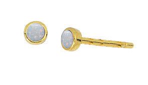 Opal Stud Earring in Gold