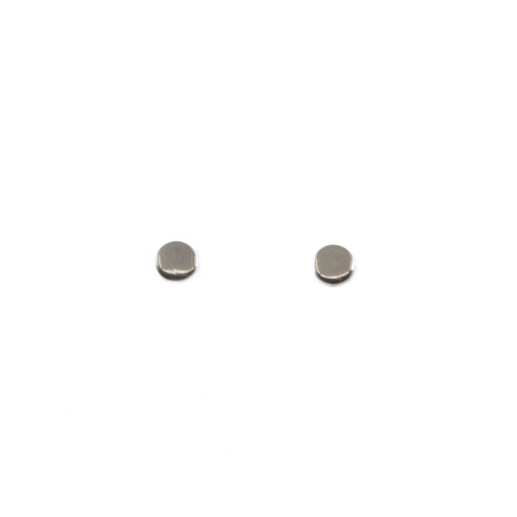Tiny Circle Stud Earrings in Silver