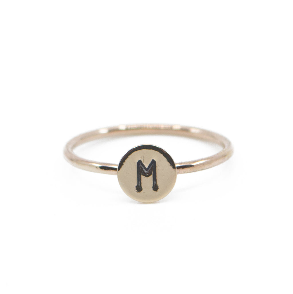 initial monogram personalized dainty minimal stacking ring jewelry 