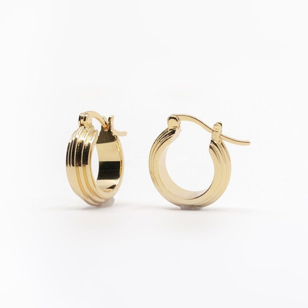 Olive Hoop Earrings in Gold