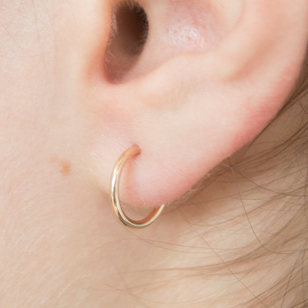 Extra small sales gold hoop earrings
