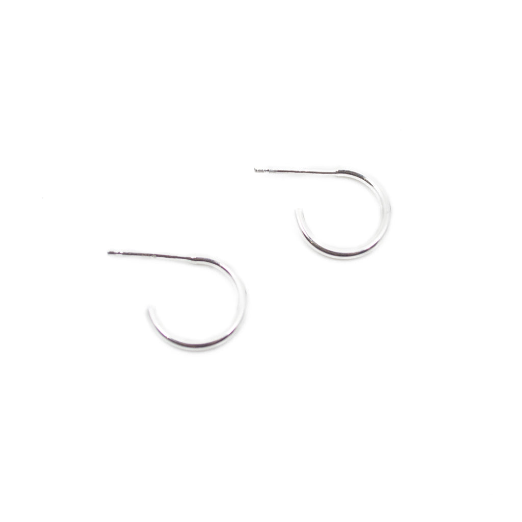 dainty mini hoop sterling silver earrings 