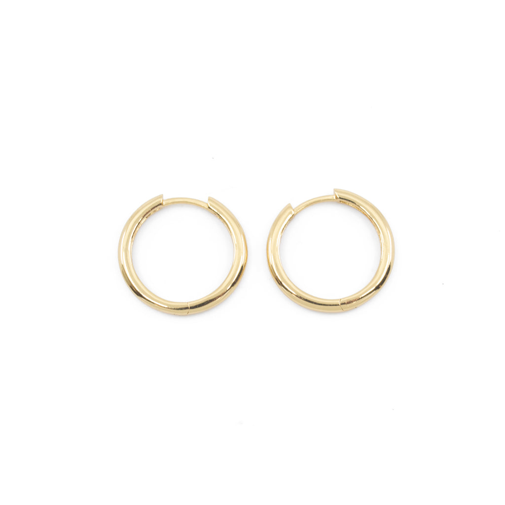 Medium Hoop Earrings in Gold