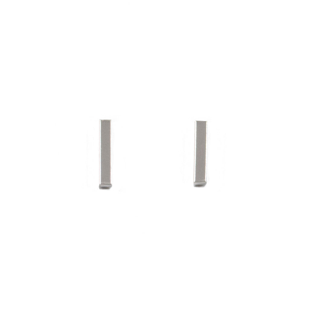 Minimalist bar stud earrings sterling silver