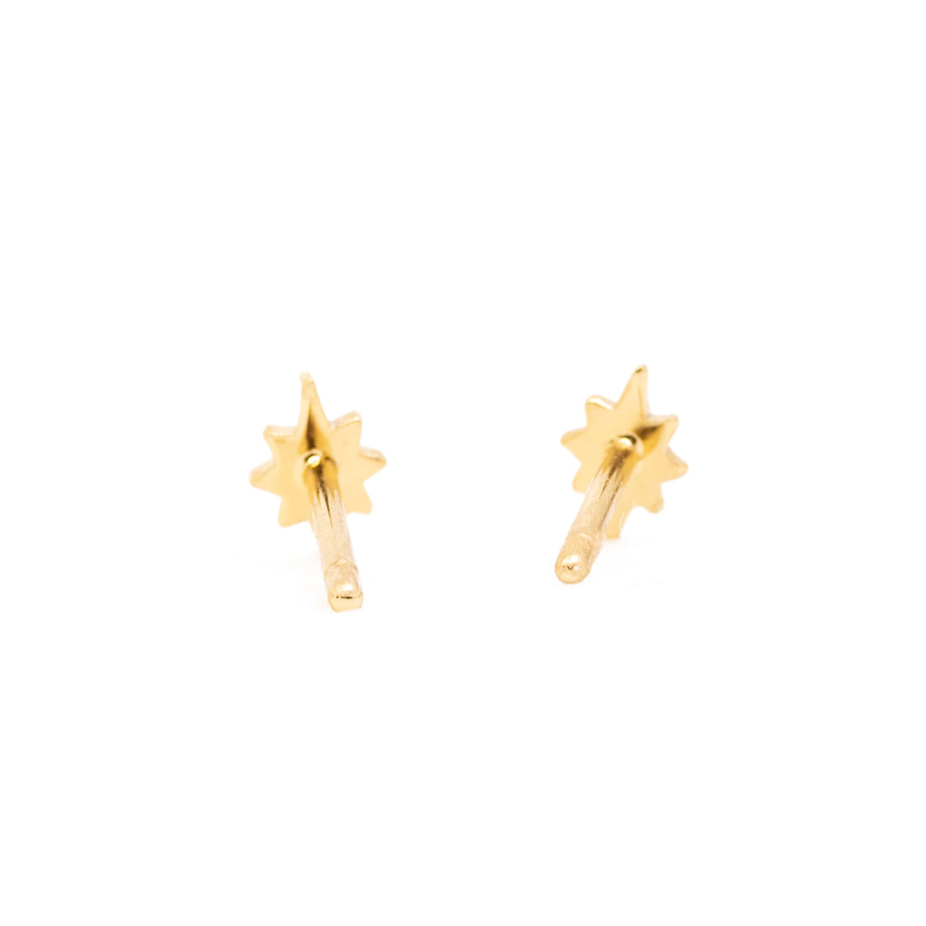 Starburst Stud Earrings in Gold