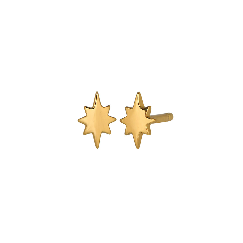 Starburst Stud Earrings in Gold