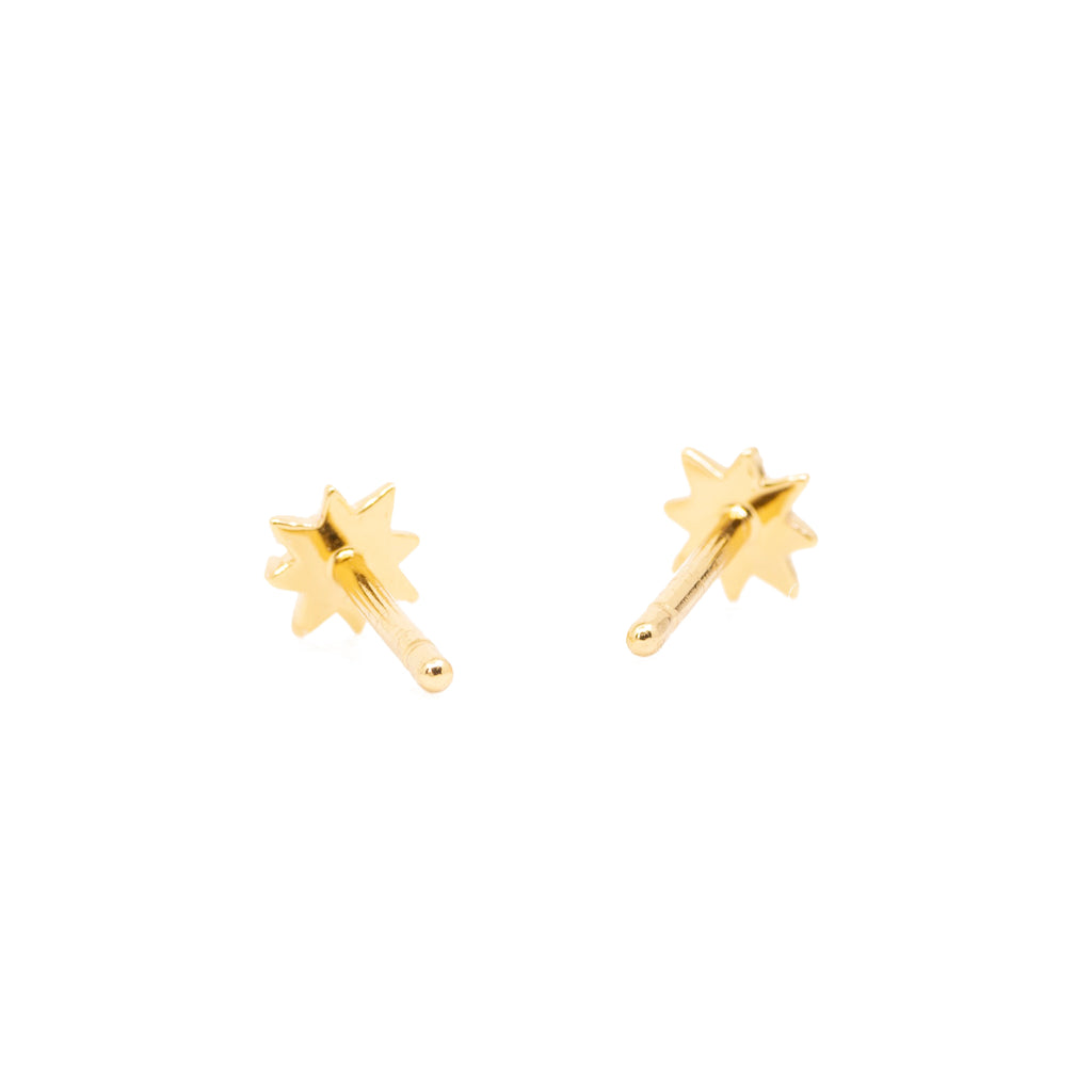 Sun Stud Earrings in Gold