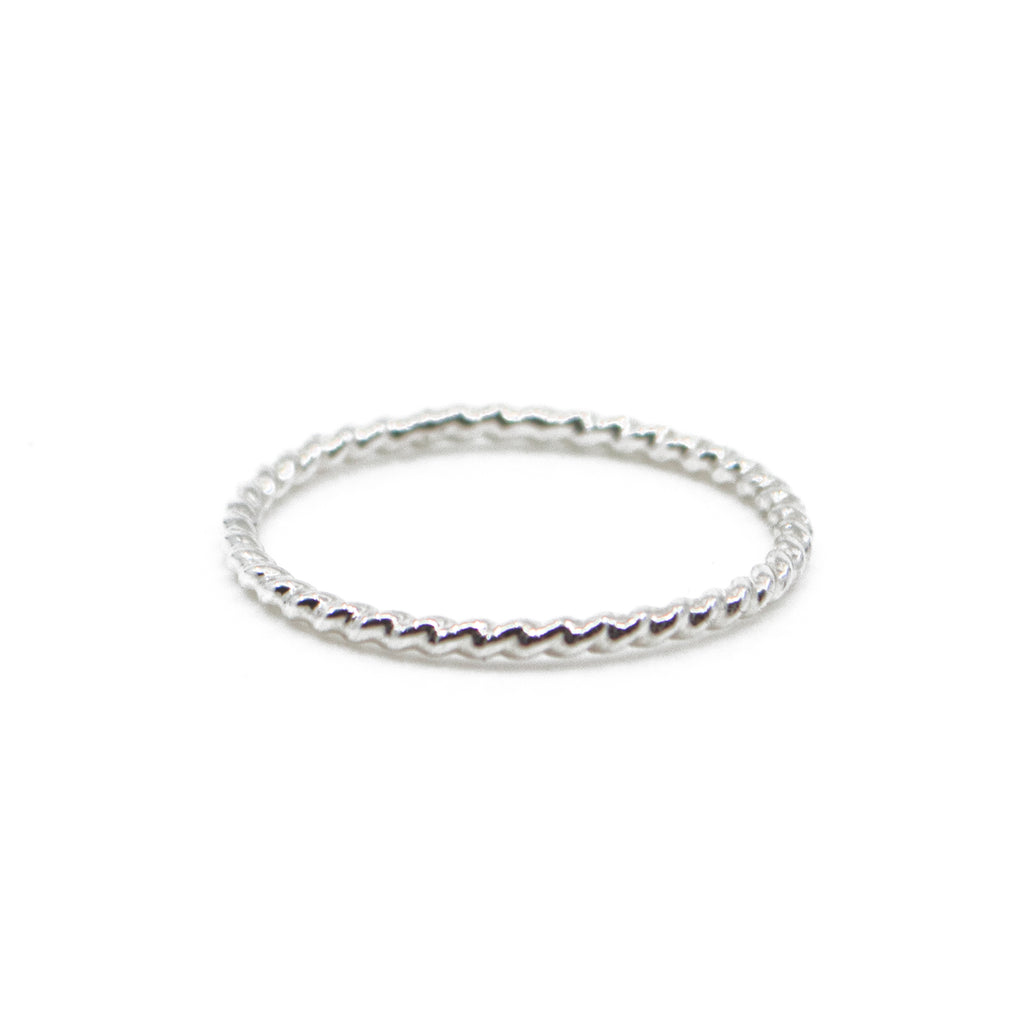 Twisted Stacking Ring  in Silver