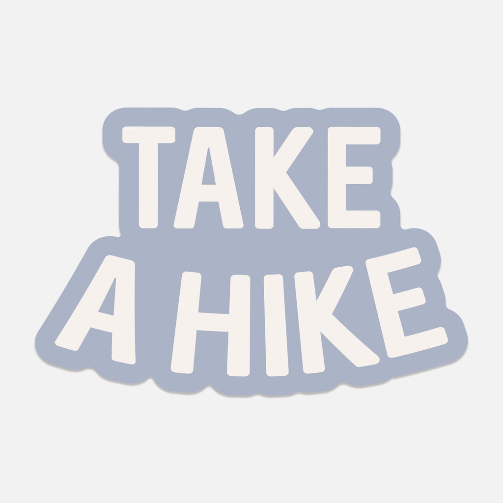 Take A Hike Sticker - light blue