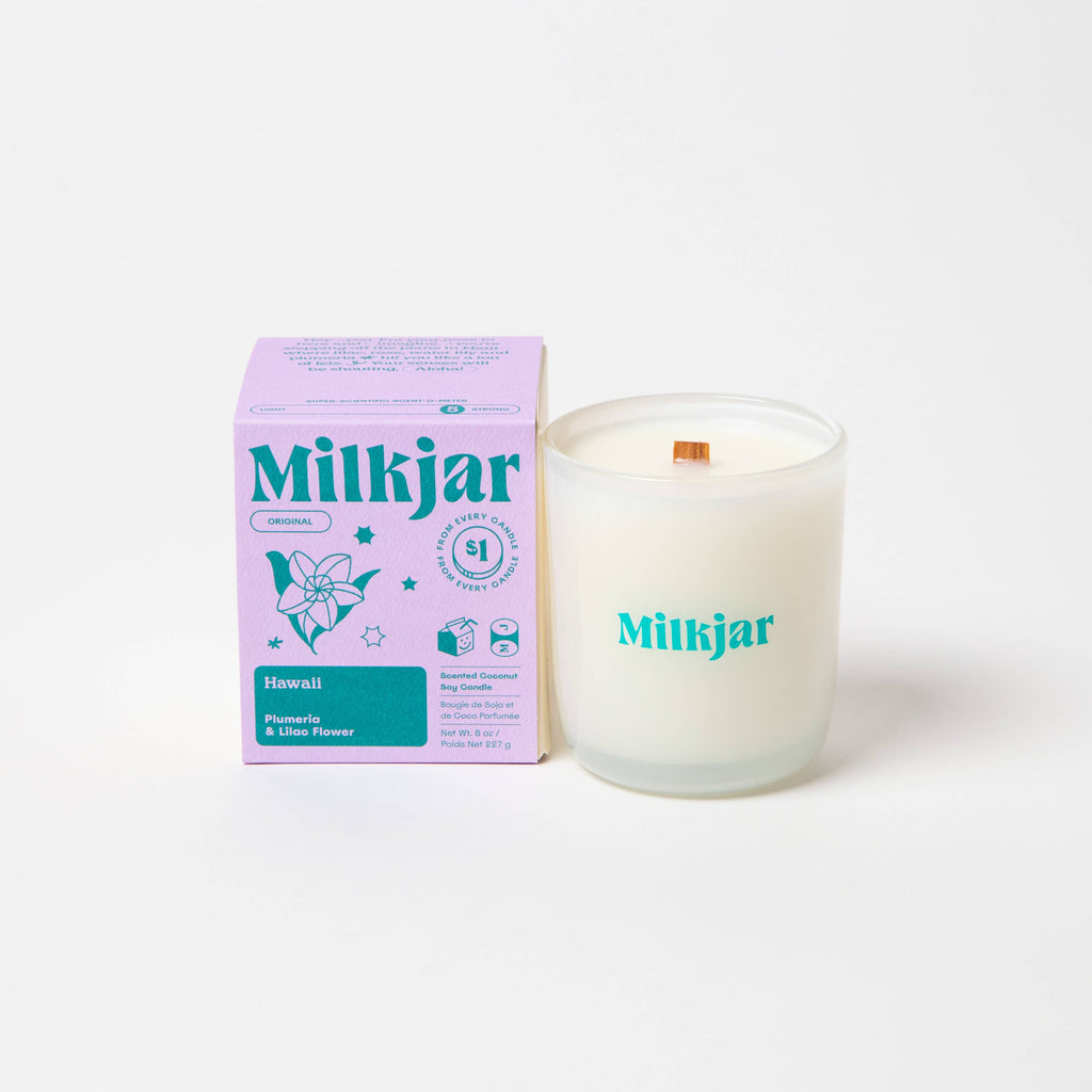Milk Jar - Hawaii Candle