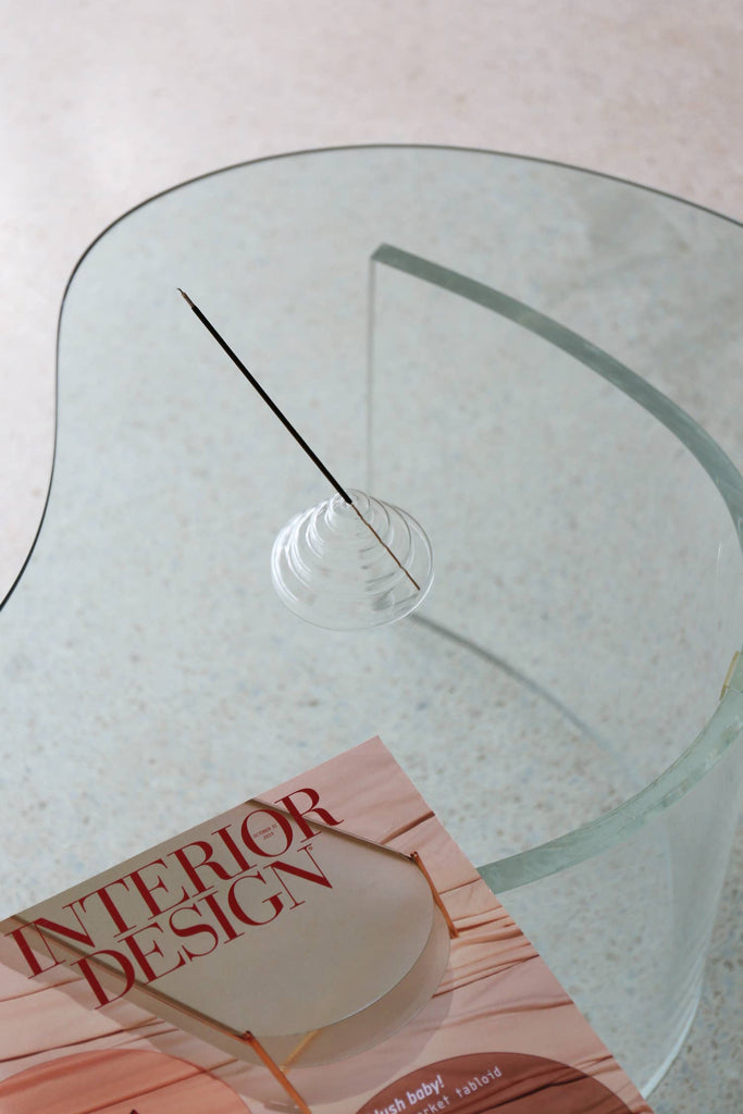 Glass Meso Incense Holder - Clear