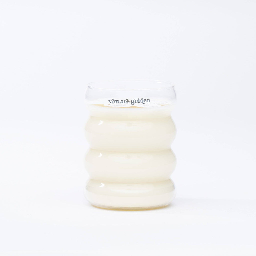 You are Golden  Wiggle Candle - White