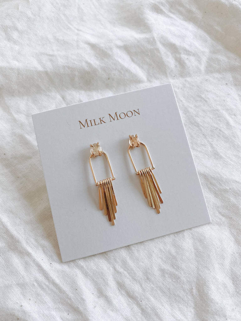 Topaz Fringe Earrings
